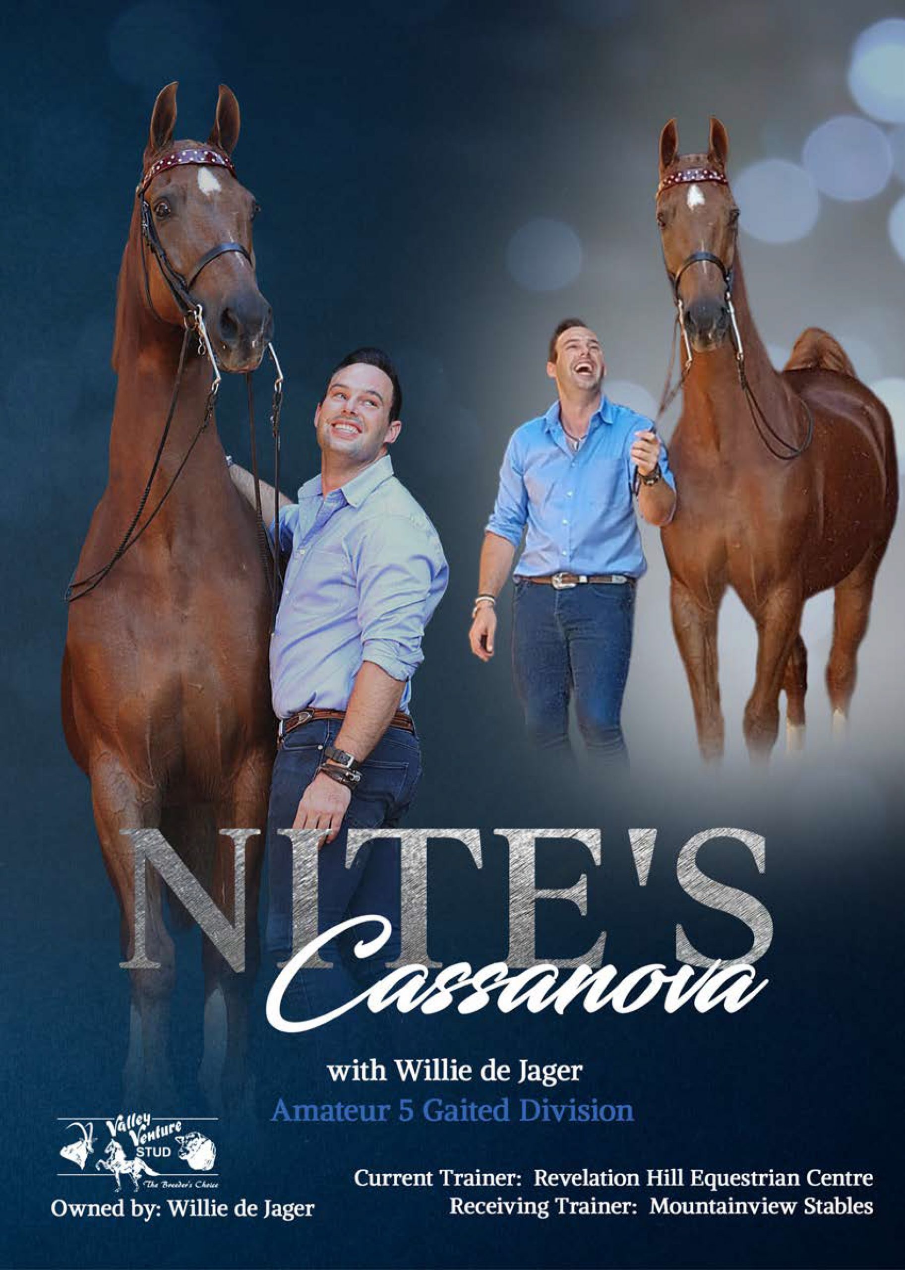 Magazine advert for Nite's Cassanova with Willie de Jager